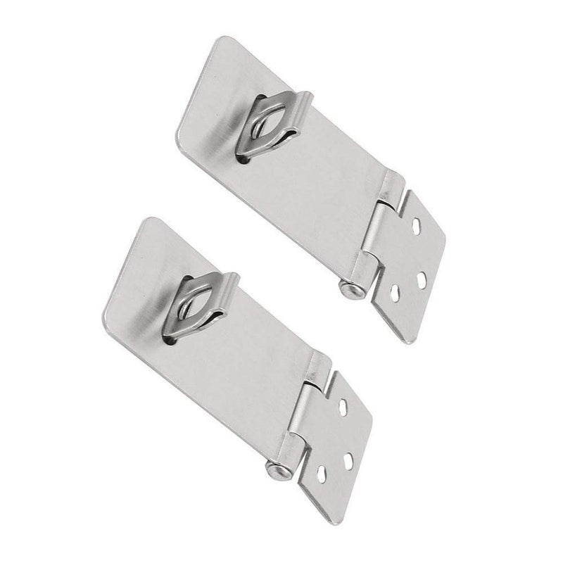 XMHF Padlock Locking Hasp Staple Safety Door Clasp Gate Lock Latch Stainless Steel Door Cabinet Swivel Clasp Latch 4Pcs (2 inch) - Image 2